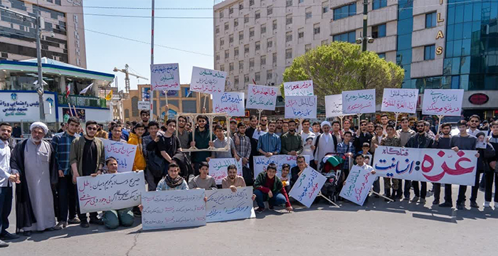 حضور طلاب مدرسه علمیه حضرت مهدی (عج) در راهپیمایی روز قدس